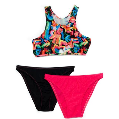 Tortue Παιδικό Μαγιό Bikini Set για Κορίτσι Μαύρο Φούξια S