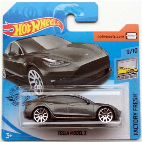 Hot Wheels Tesla Model Charcoal Grey Factory Fresh Perfect Etsy
