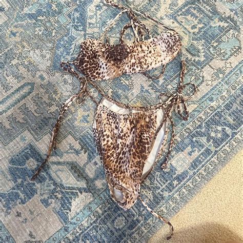 Motel Rocks Cheetah Bikini Set Backless WORN A FEW Depop