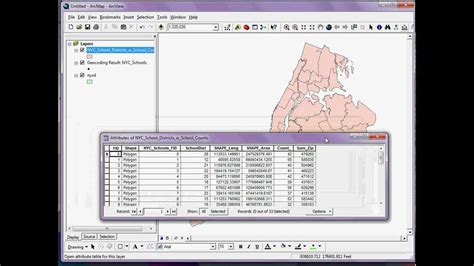 Gis Tutorial How To Perform A Spatial Join In Arcmap Youtube