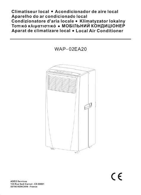 Mode d’emploi Equation WAP-02EA20 Climatiseur