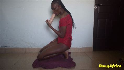 Giving A Big White Dildo A Blowjob BangAfrica Clips Sale