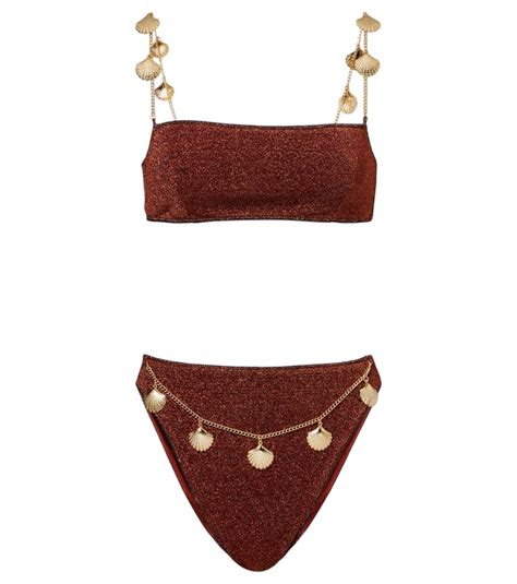 Oséree Lumière Shells embellished bikini Oseree