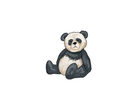 Panda Machine Embroidery Design Etsy
