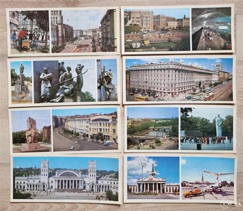 Харьков 325 лет Набор открыток 1981 Фото В. Кирюхин Аэропорт Вокзал ...