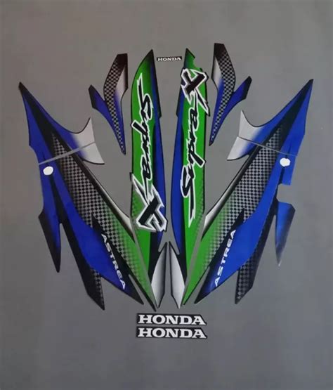 STIKER STRIPING STICKER LIS LES BODY MOTOR SUPRA X LAMA TAHUN 2002 BIRU