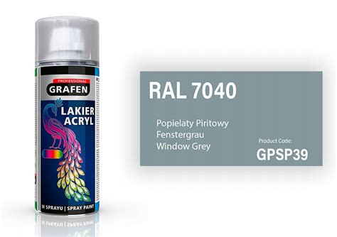 AKRYLOWY LAKIER W SPRAYU POPIELATY RAL 7040 GPSP 39 za 17 90 zł z