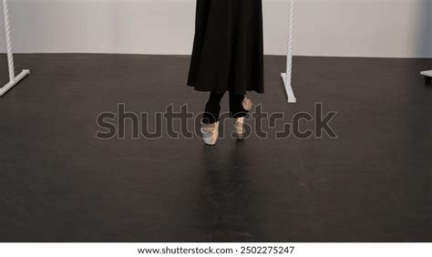 Naked Ballerina On Pointe Black Dress Stock Photo Shutterstock