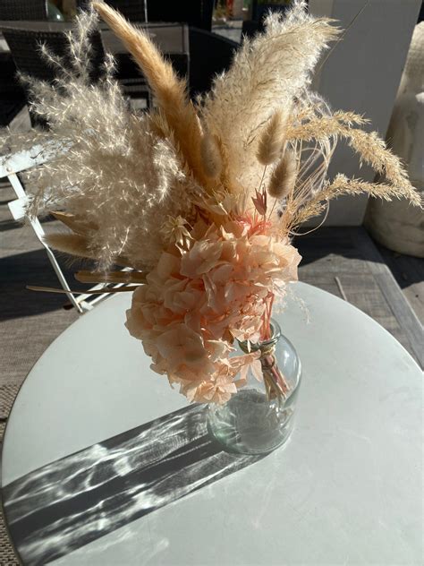 Bouquet de fleurs séchées Hortensia Nude Concept Bohème