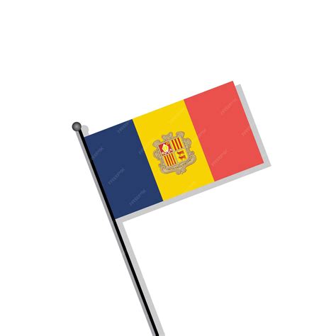 Premium Vector | Illustration of andorra flag template