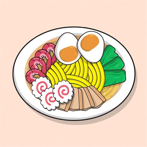 Premium Vector Ramen Japanese Food Vector Illustration