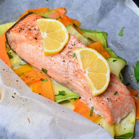 Recette Saumon en papillote et aux petits légumes