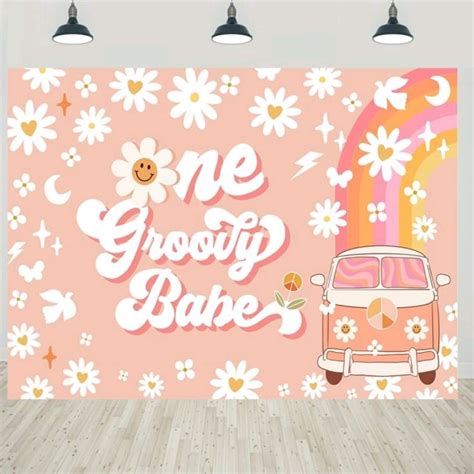 One Groovy Babe Backdrop Pretty Party Shop