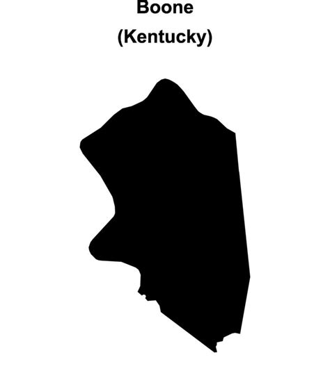 boone county kentucky blank outline map  vector art  vecteezy