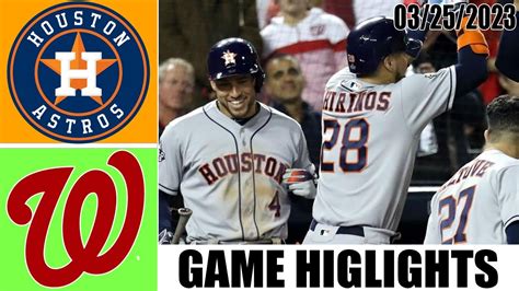 Houston Astros Vs Washington Nationals Highlights Mlb Pre Season