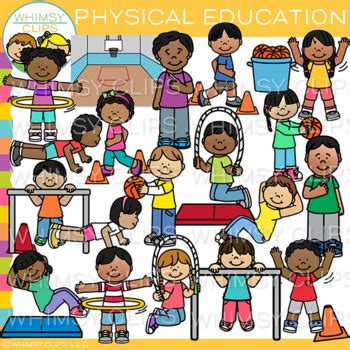 action kids school physical education clip art  whimsy clips tpt