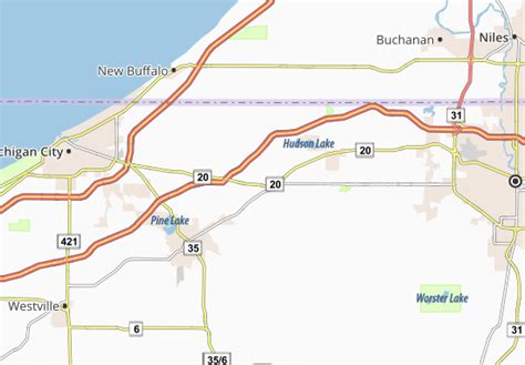 MICHELIN Rolling Prairie map - ViaMichelin