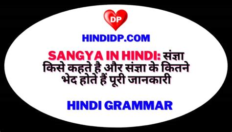 Sangya In Hindi संज्ञा किसे कहते है और संज्ञा के कितने भेद होते हैं