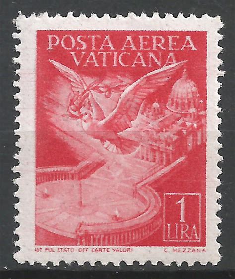 140 Flugpostmarke Vaticane 1 Lire Briefmarken