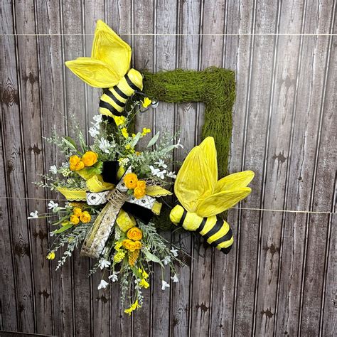 Bee Wreath Bee Kind Wreath Bee Decor Bee Kind Decor Spring Wreath