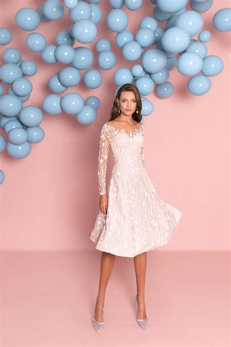 Rochie Cununie Civila Rochia Cocktail Nude Glitter Ed Sposa Rochii Elegante De Lux