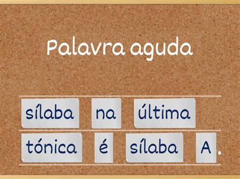 Classificação de palavras quanto à posição da sílaba tónica - Desembaralhe
