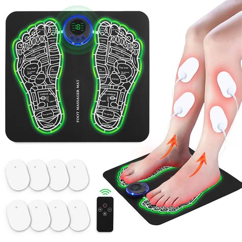 Ems Foot Massager Mat For Neuropathy Foot Stimulator Massager With Remote Control 2 In 1 Back