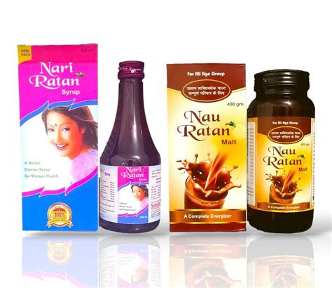 Nari Ratan A Herbal Uterine Syrup For Women And Nau Ratan Malt 400 Gram