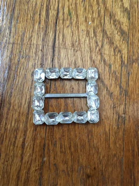 Silver Stamped Buckle Gem