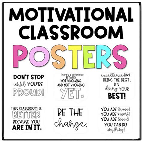 Motivational Classroom Posters 20 Masterbundles