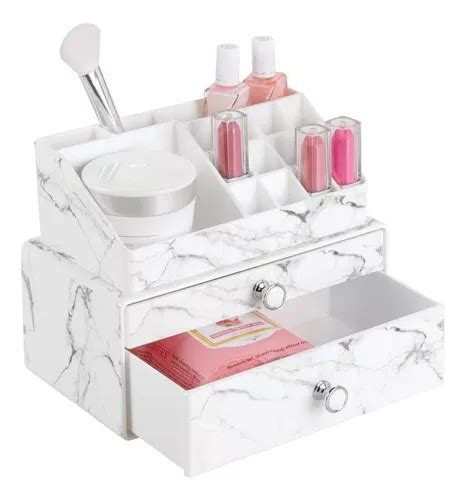 Mdesign Organizador De Maquillaje De Plastico Decorativo Pa Mercadolibre