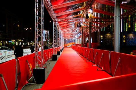 Premium Photo Red Carpet In Event At Night
