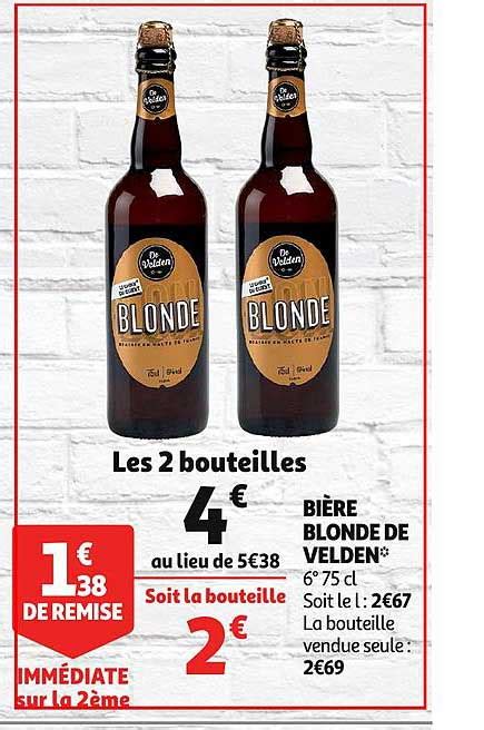 Promo Bi Re Blonde De Velden Chez Auchan Icatalogue Fr