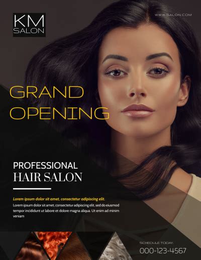 Professional Hair Salon Grand Opening Flyer Template