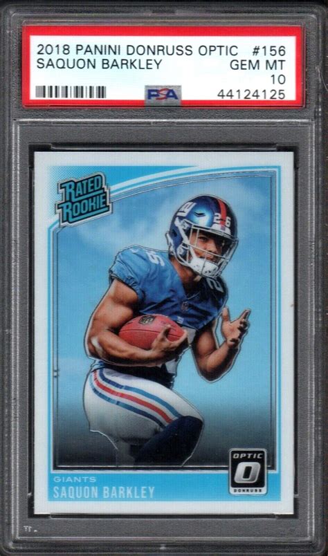 Panini Donruss Optic Saquon Barkley Rated Rookie Psa Gem