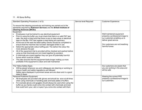 Cleaning standard-operating-procedures | PDF