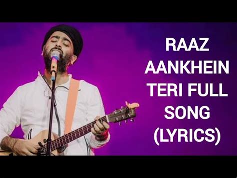 Raaz Aankhein Teri Full Song Lyrics Raaz Reboot Arijit Singh