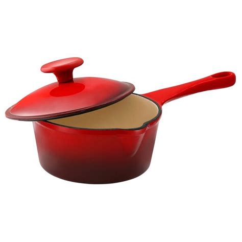 Le Cuistot Enameled Cast Iron 13 Quart Saucepan With Pouring Spout