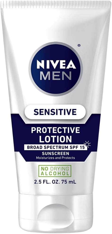 Nivea Men Sensitive Protective Lotion Sunscreen Spf 15 2 5 Oz