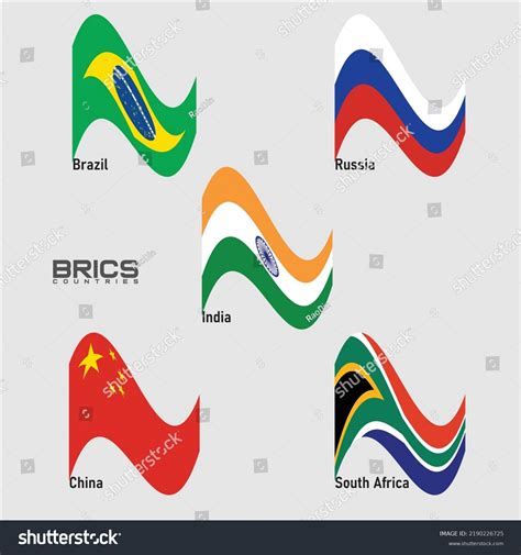 Flags Brics Group Countries Stock Vector (Royalty Free) 2190226725 ...