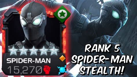 5 Star Rank 5 Spider Man Stealth Suit Rank Up And Gameplay Marvel Contest Of Champions Youtube