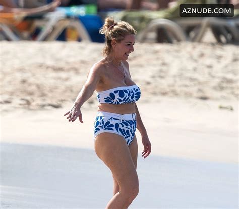 Claire Sweeney Sexy Spotted Showing Off Her Attractive Bikini Body In Barbados Beach AZNude