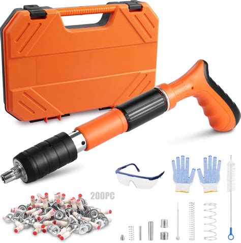 EMNDR Concrete Nail Gun, Silencer Shot Nail Grab, Steel Nails Gun