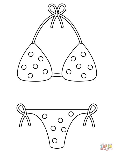 Bikini Coloring Page