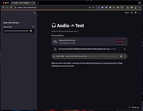 Audio Text App Show The Community Streamlit