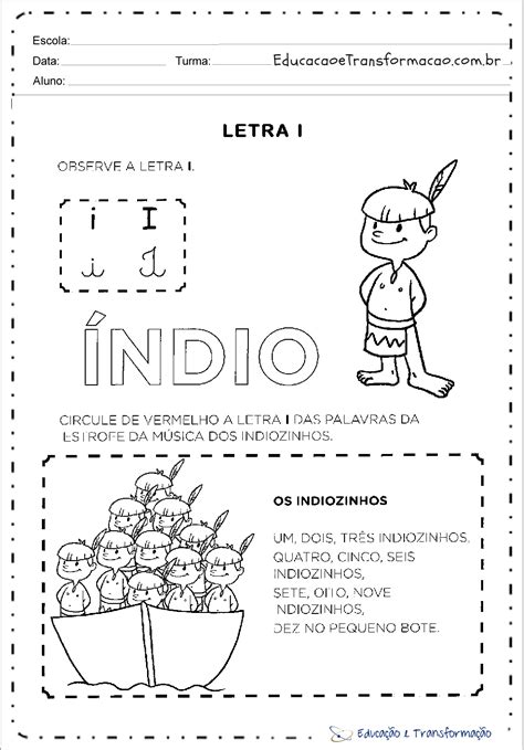 Atividade Letra I Educação Infantil - 6