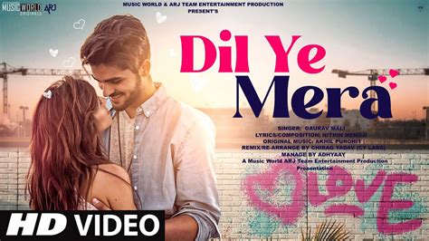 New Song 2022 | Dil Ye Mera | New Hindi Song | Romantic Love Song ...