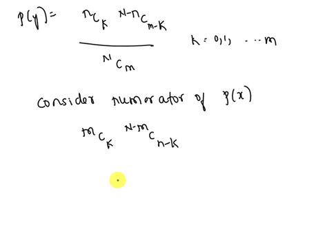 Solved Show That X Hyp N M N And Y Hyp N N M Are Equal In Distribution