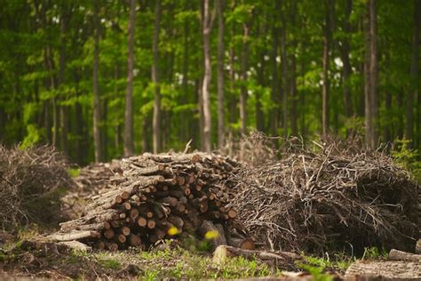 Premium Photo | Deforestation stumps show that overexploitation leads ...