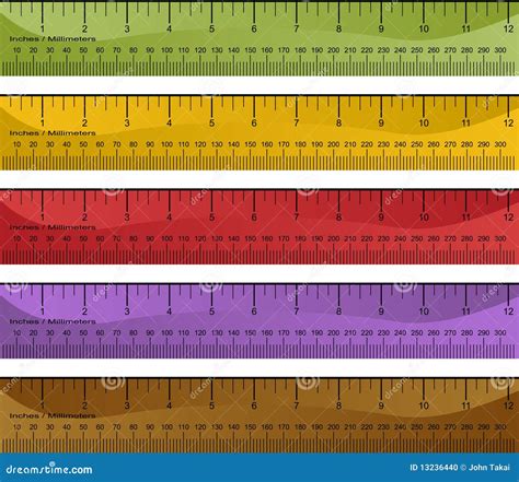 Millimeter Inch Ruler Set stock vector. Illustration of horizontal ...